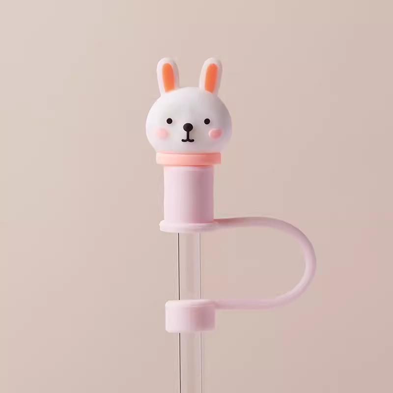 Cute Strawberry Straw Cover Caps For Stanley Cup 40 oz Tumbler Accessories Kawaii Silicone Straw Toppers Cap For 10mm Straws