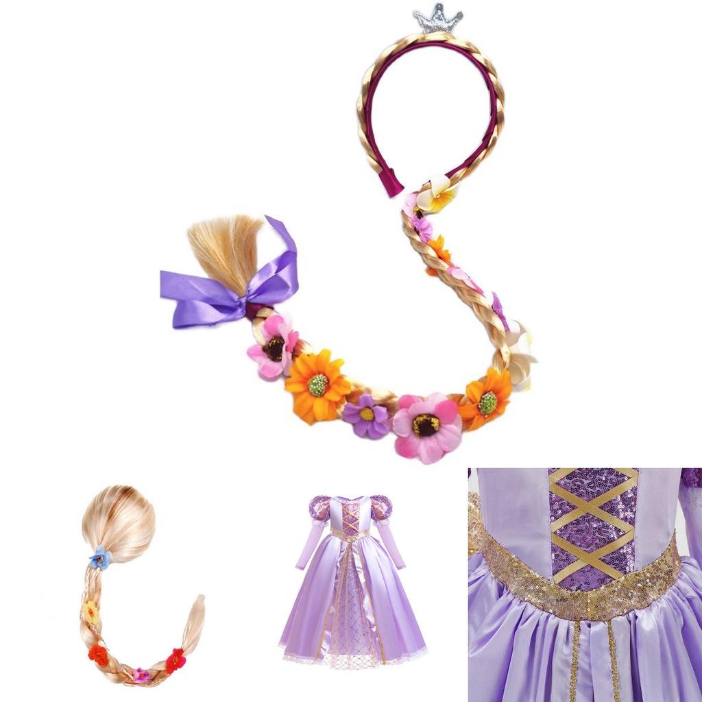 Tangled Rapunzel Fairy Tale Princess Gown For Kids Perfect For Cosplay And Parties