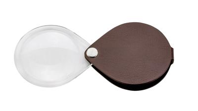 ESCHENBACH Handy Magnifying Made In Glass, Round, 3.5x, Brown, Germany, 1740-460