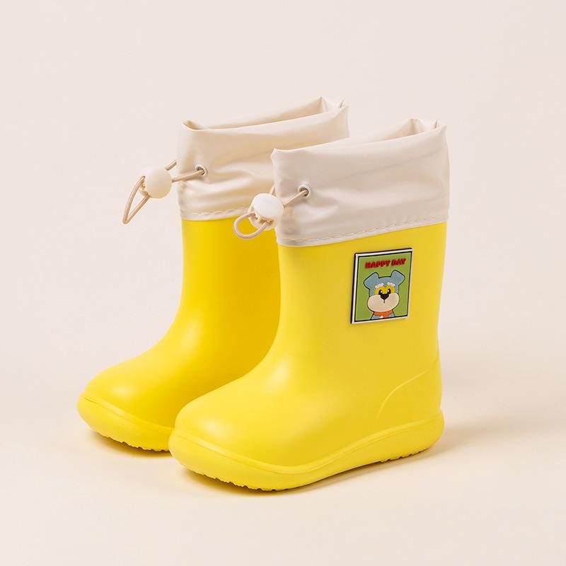 Adorable Cartoon-style Waterproof Boots and Shoes for Boys and Girls 140 жёлтый