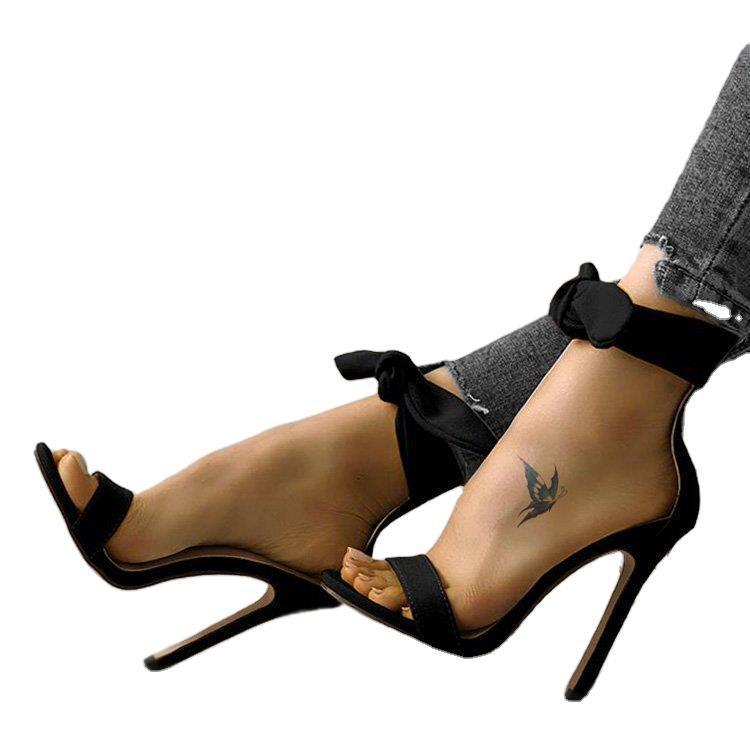 Beliebte 2024 Sommer Sexy Dünne Ferse Super Heel Bogen Sandalen frauen Sandalen