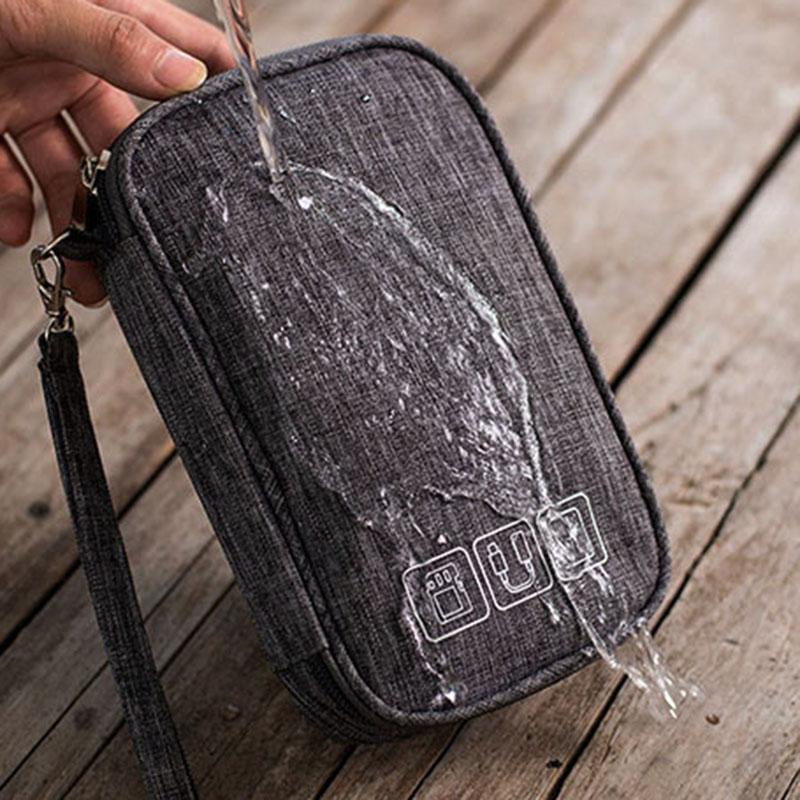 Electronic Accessories Organizer Bag Multifunction Data Cable Storage Bag for Power Bank Chargers USB Cable Earphones