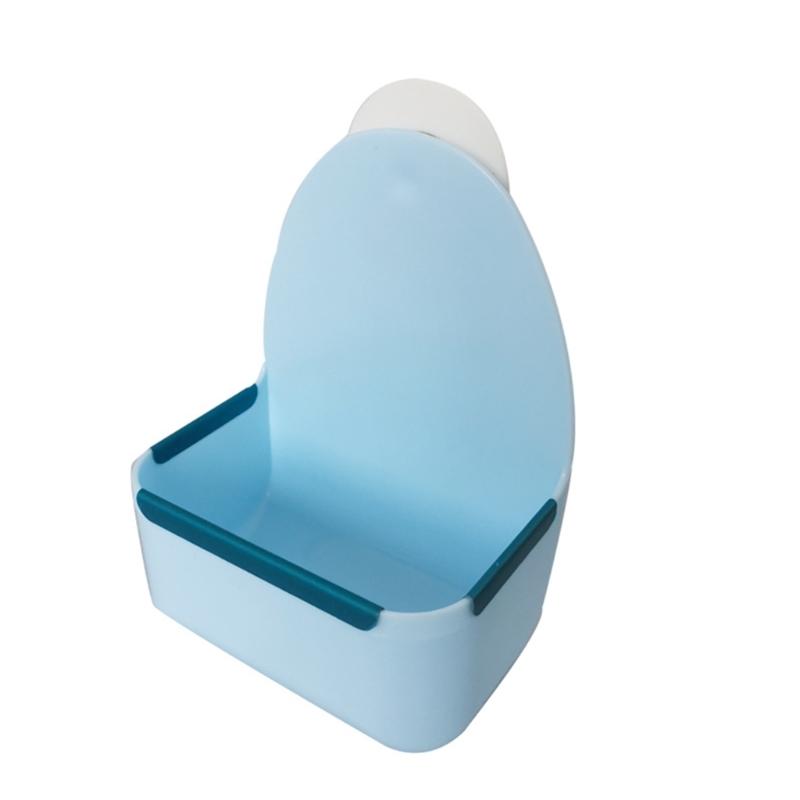 Hays Food Bins Feeder for Hays and Food Feeder Bowls Manger Rack for Rabbits Guinea Pigs Chinchilla Small Animal синий
