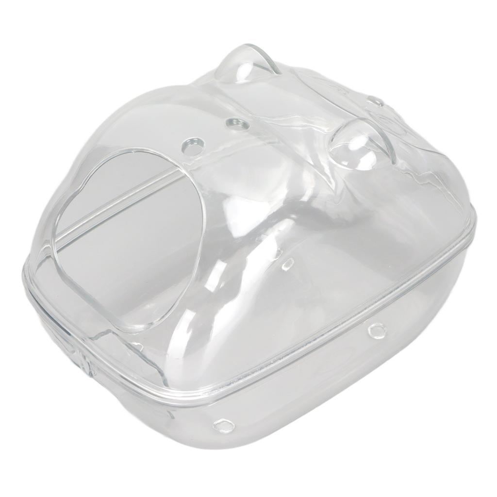 Hamster Badebox Transparent Großer Raum Auslaufsicher Cartoonform Hamster Sand Badezimmer für Kleintier