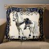 1 Pieces Exquisite Horse Pattern Decorative Throw Pillows Polyester Pillowcase, Sofa Decorative Cushion Cov Headboard Pillow