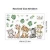 1PC Cartoon Cute Hippo Tiger Elephant Deer Tree Animal Wall Stickers For Bedroom Living Room Nursery Decoration Wall Decals