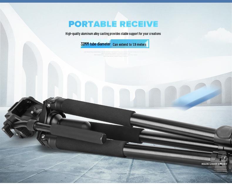 Lightweight Era Q680 Hydraulic Telephoto Tripod for Mirrorless Cameras