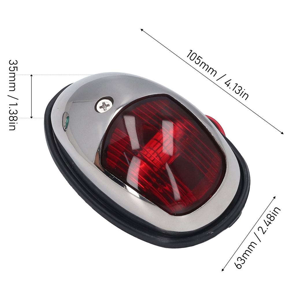 Boat Navigation Lights Red Green LED Light Waterproof Marine SS316 Stainless Steel Lamp DC12V 24V 1.2W 112.5° USCG 2NM