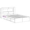 Bed Frame with Storage Space Artisan Oak 135 x 190 cm