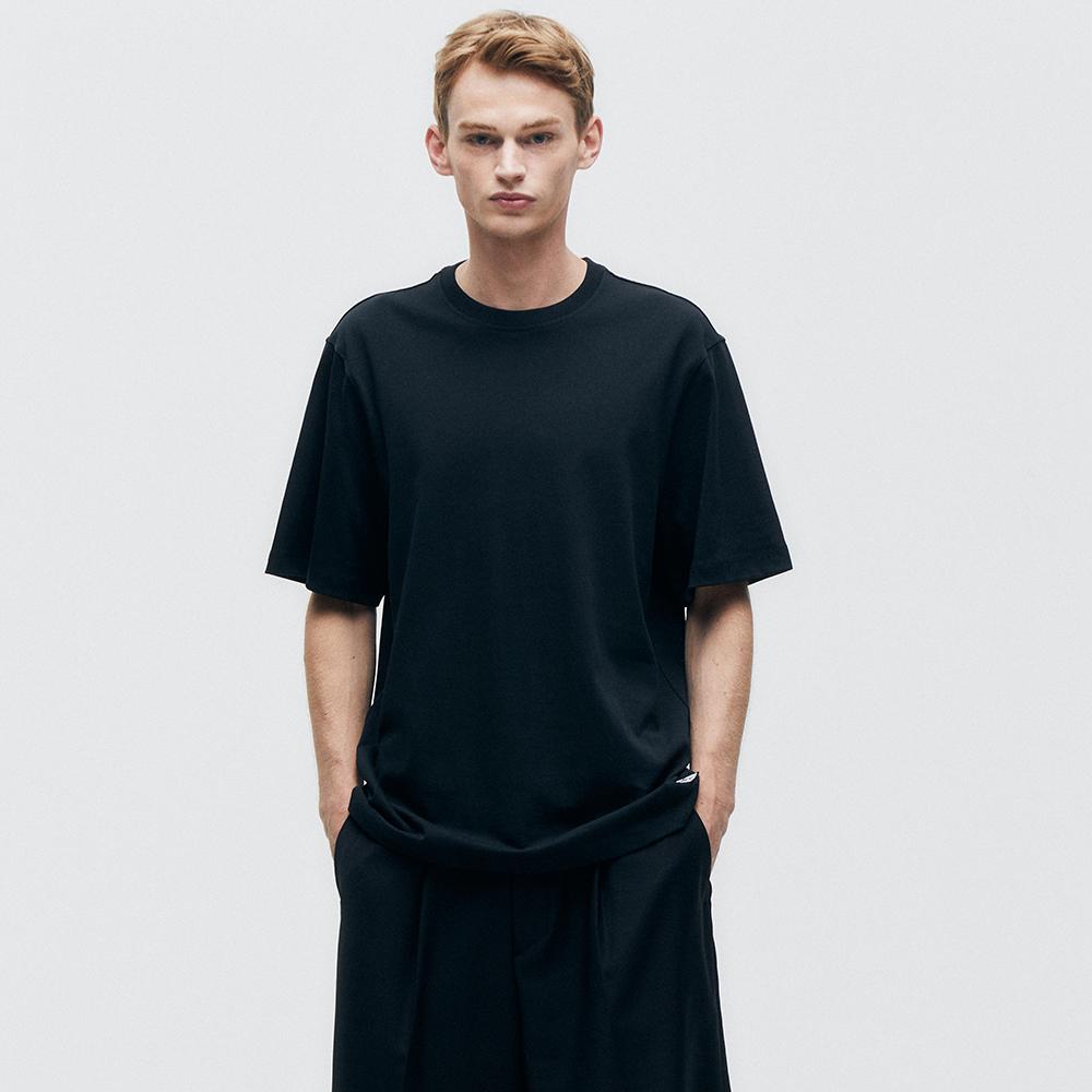 Pinned Look Seasonless Standard Fit Top (Black) M