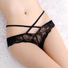 Sexy sexy spodní prádlo Dámské Krajkové Jacquard Transparentní Sexy Nízký pas Tenký pásek Kalhotky s G-String Cross Strap