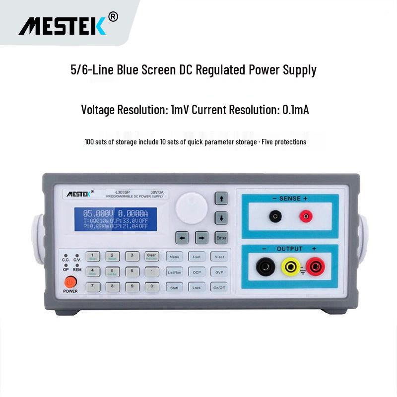 MESTEK DPL303SP: High-Power Adjustable DC Power Supply with Constant Current/Voltage, Programmable Settings