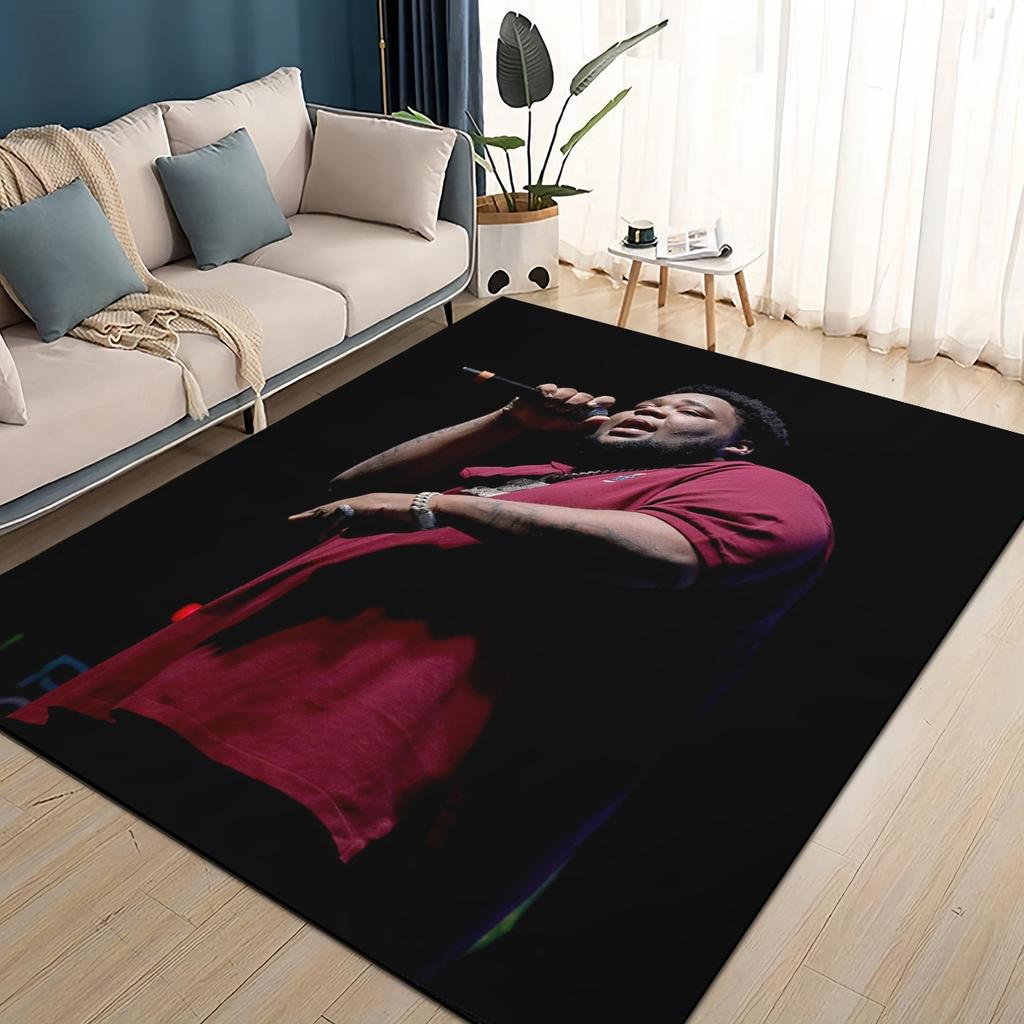 HOT Rod Wave 3D Print Rapper Star Rug Carpet for Living Room Bedroom Home Decor,kids Play Non-slip for Sofa Doormat