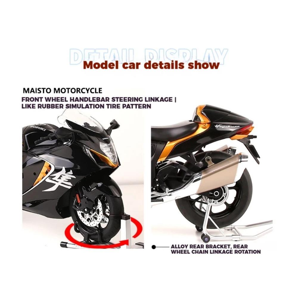 Spray 1/6 SUZUKI HAYABUSA GSX-1300R Alloy Diecast Motorcycle Model Collection Hobby High Simulation Home Decoration Ornament Boy