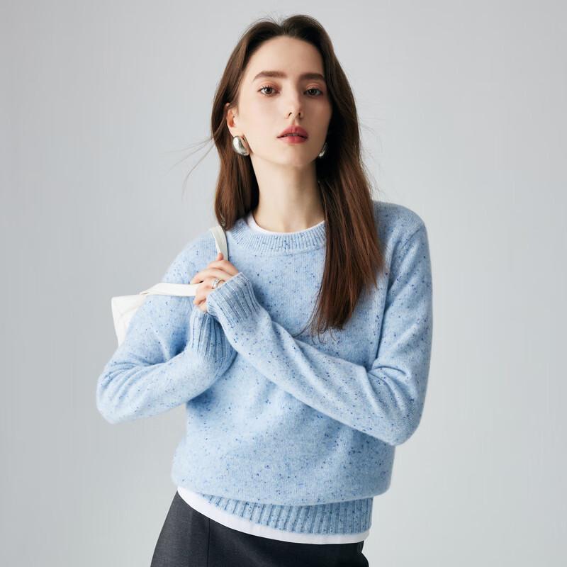 Paluo Women's 12-Gauge Pure Cashmere Round-Neck Sweater