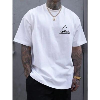 Mountain On Inspirationde Printing T-Shirt Men Oversized Cotton Summer Tshirt Breathable Loose O-Neck Tee Shirts Hip Hop Tees