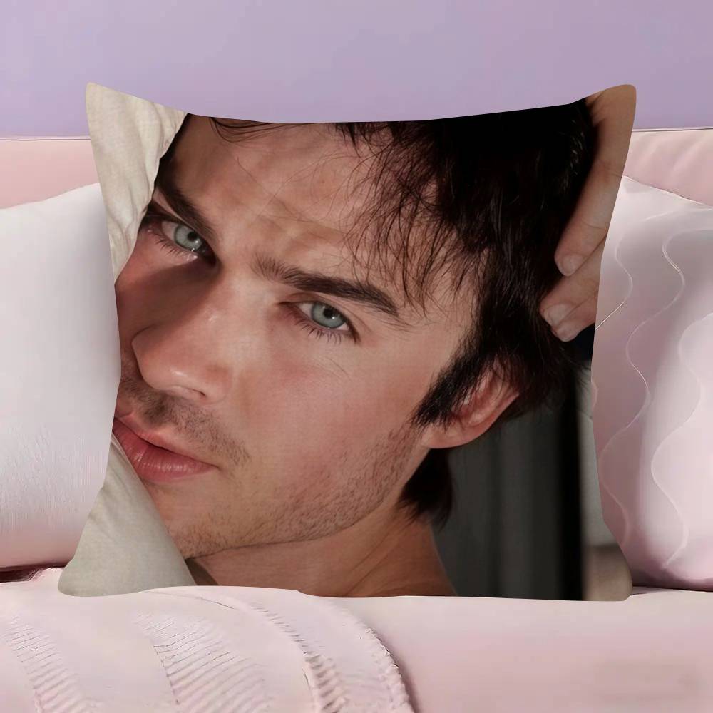 Damon Salvatore The Vampire Pillowcases Home Bedding Decorative Pillow Cover Wedding Super Soft Pillow Case