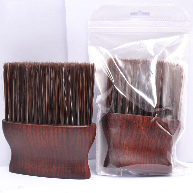Rubber Wood Chipping Hairbrush Soft Brush Neck Brush Sharpening Fiber Hair Salon Hair Cutting Tools