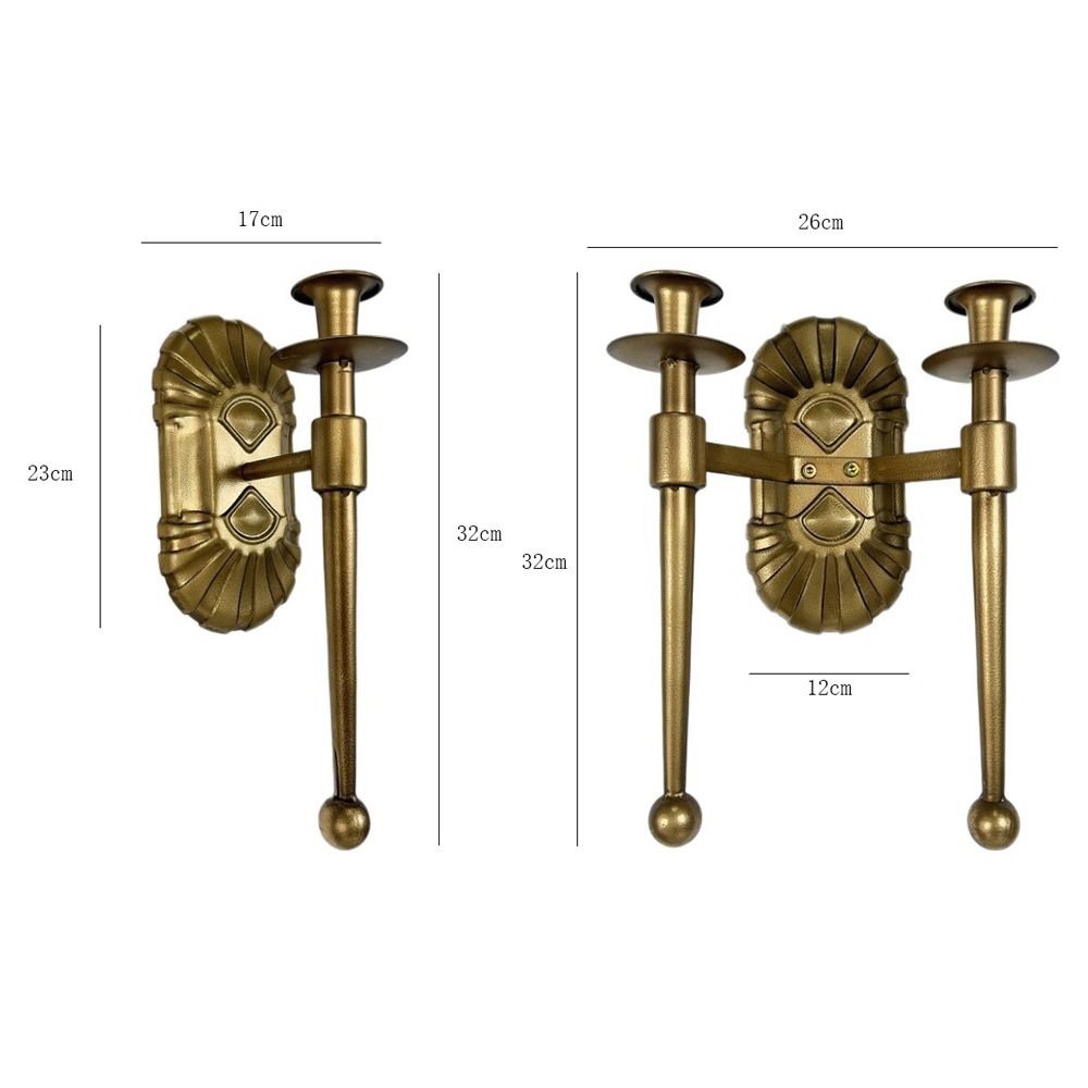 Iron Candle Base European Style Hanging Candlestick Fashion Wall Mounted Candle Holder  Dining Room