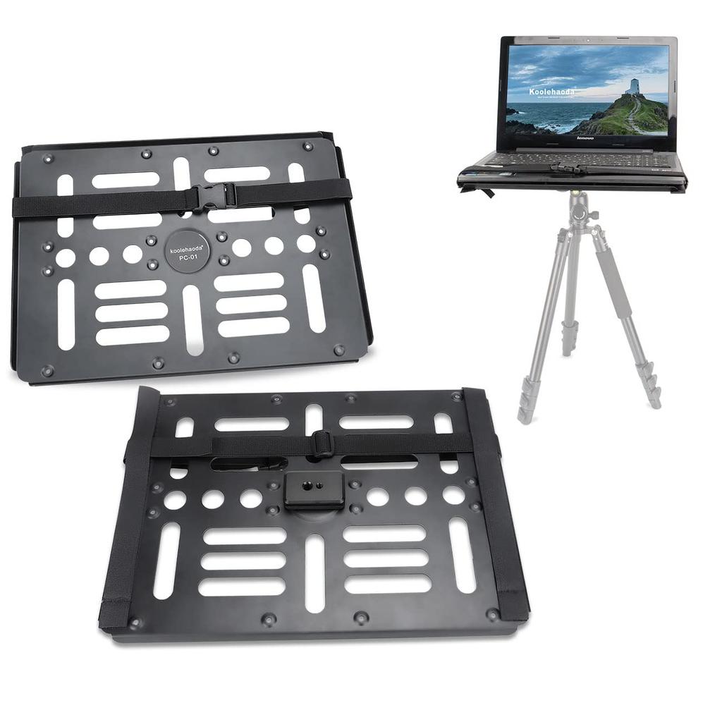 Koolehaoda Laptop Holder Tray Compatible with Ball Head and Capacity with Vented Cooling Platform Compatible with Laptop Projector Camera Shooting