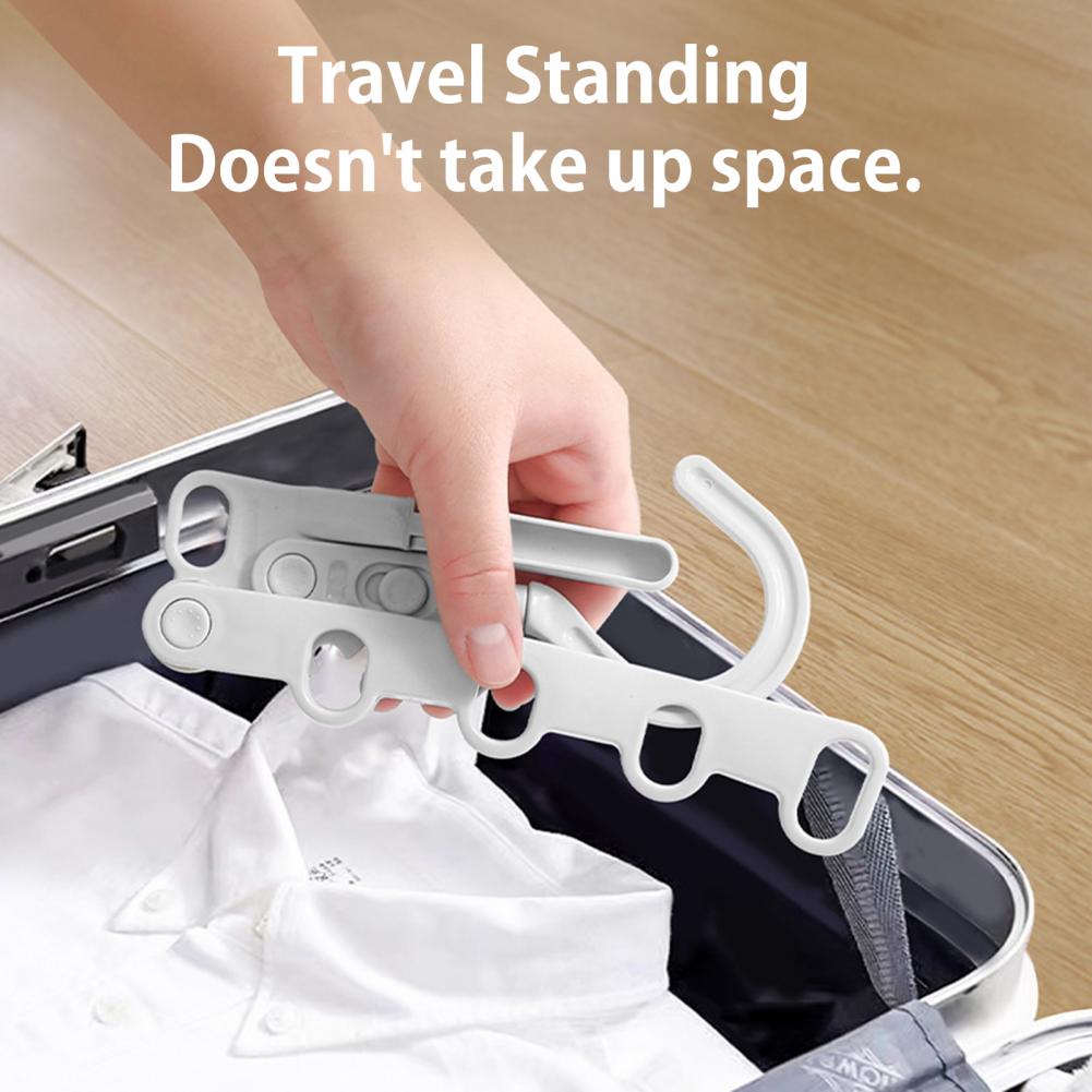 Space-saving Clothes Hanger Portable Folding Clothes Rack Coat Hanger with Strong Load-bearing Capacity  for Travel