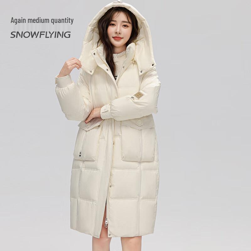Women's Mid-Length Detachable Hood Down Jacket