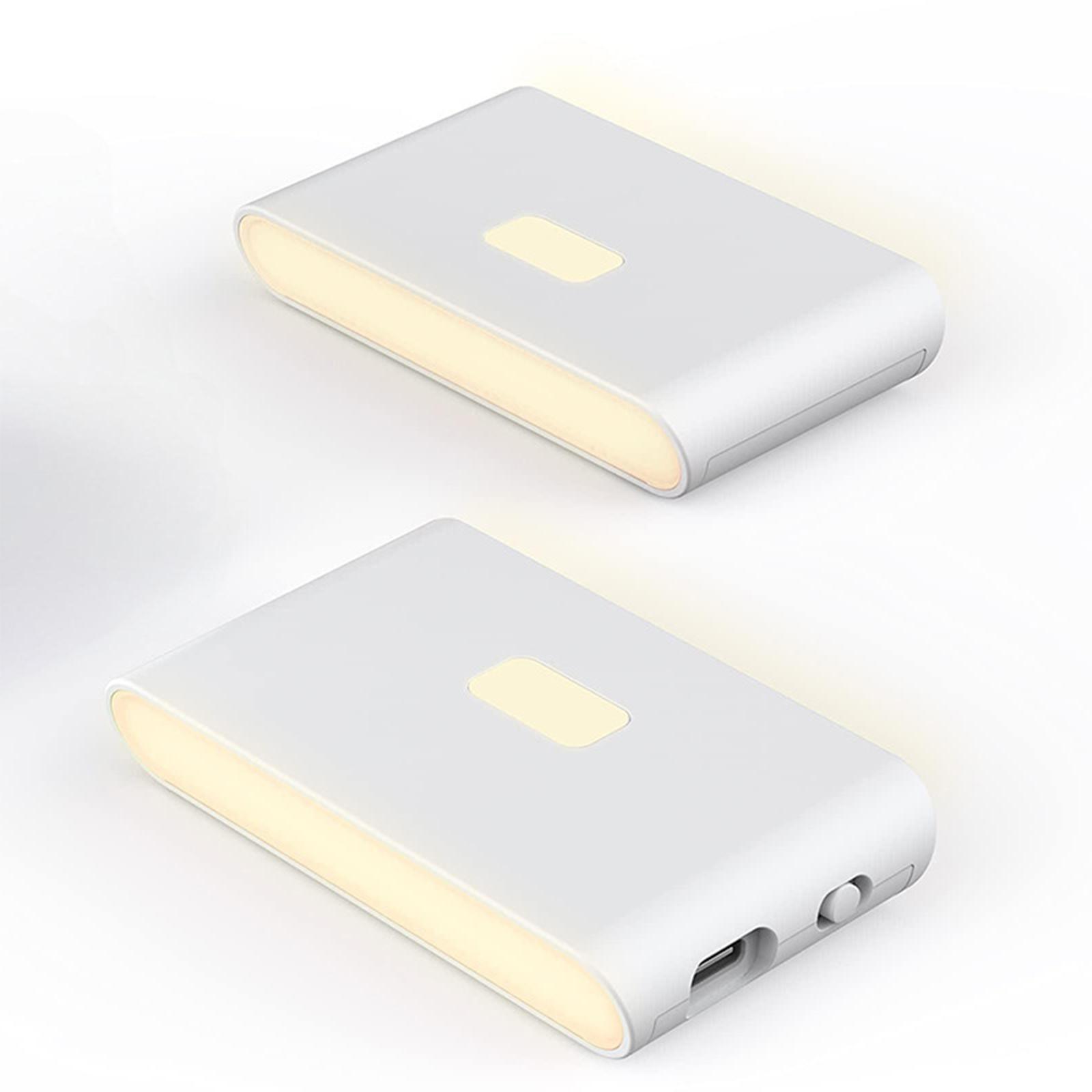 

LED human body induction light corridor stairs bedside charging atmosphere light bedroom night light Flat (2 pcs)