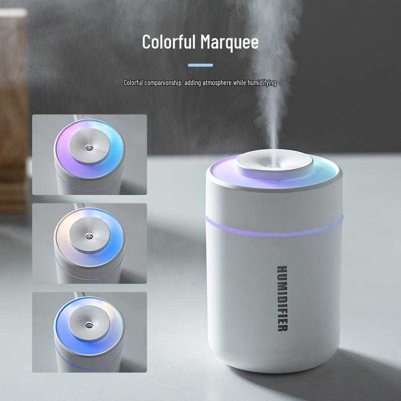 Portable USB Silent Colorful Cup Humidifier with LED Light – Ideal for Home or Car