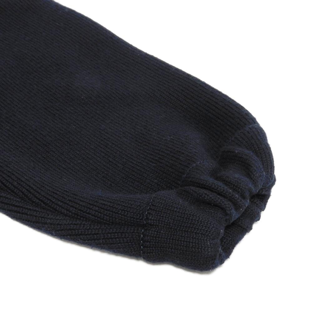 Used 11221 Oversized Mix Half-Zip Sweater 534489 T1502 8065 7840 XS Cable High Neck Rib Logo Navy Men's from Japan