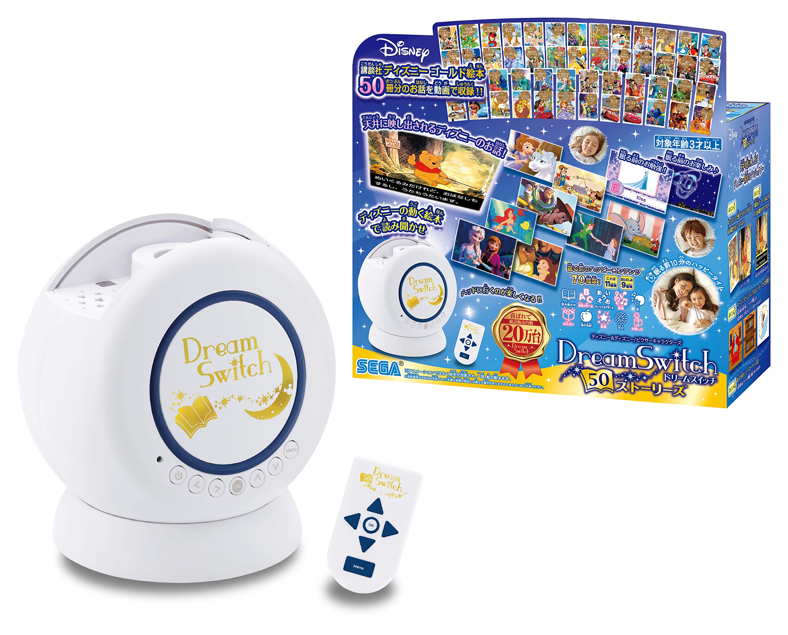 

Sega Toys Персонажи Диснея Dream Switch 50 историй Веселье для родителей и детей перед сном Истории Диснея истории в проекторе с картинками &