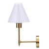 Gold Fabric Lampshade Nordic   Modern Rechargeable Cordless Wall Lamp for Bedroom Living Room