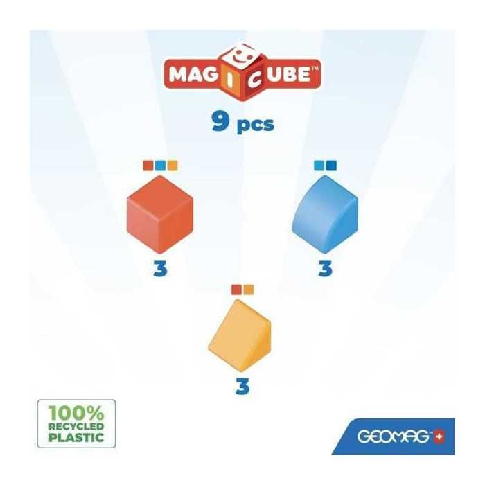 Blocs magnétiques - GEOMAG - Magicube 208 - Animaux - 9 pièces - Créativité et motricité fine