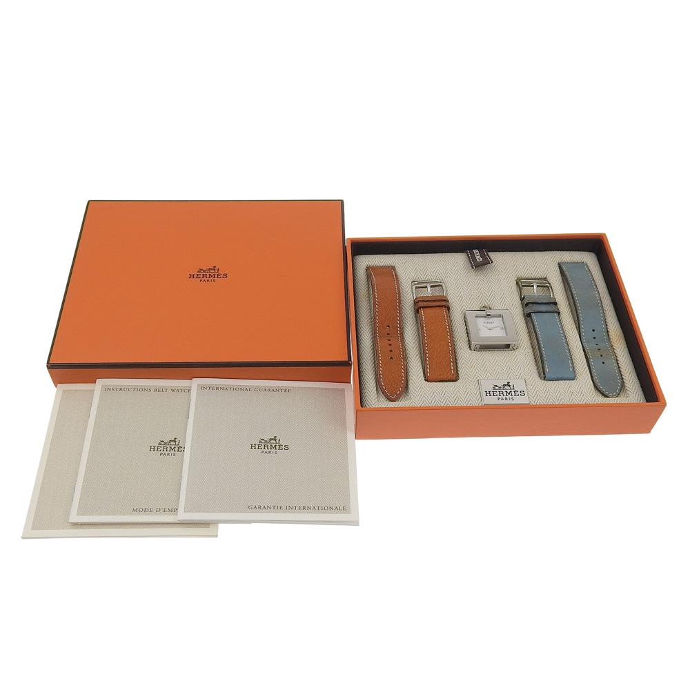 HERMES Belt watch Watches BE1.210 WhiteDial Stainless Steel Quartz Analog display Women Used