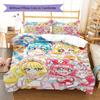 WonderfulPrecur,Winx Club Pattern Bedding,Quilt Set Quilt Cover Pillowcase Home Birthday Gift (1 * Duvet Cover + 2 * Pillowcase, Without Core)