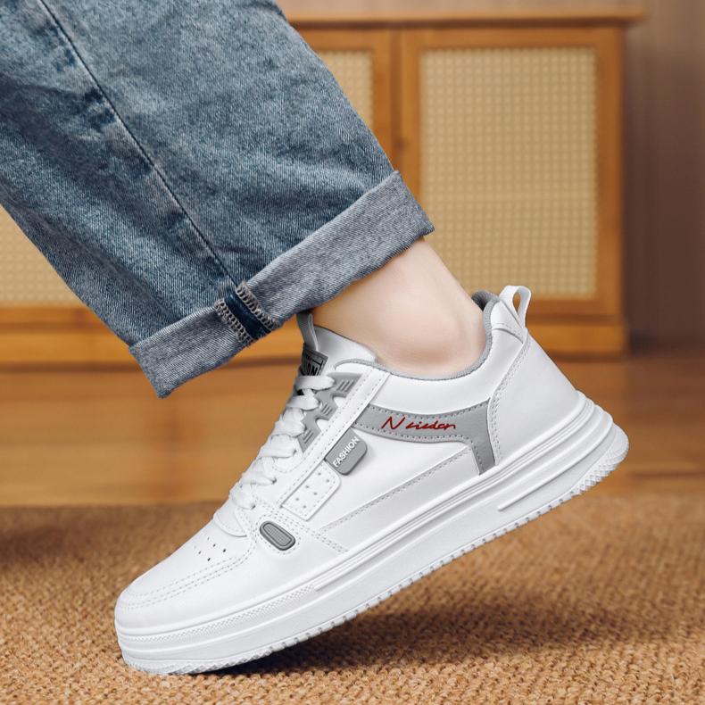 Letní prodyšné ploché boty pro muže, Vodotěsné a protiskluzové pracovní boty, Pánské ležérní kožené boty a Trendy sportovní boty pro začátečníky