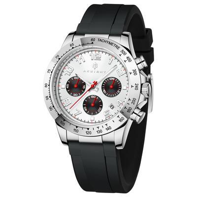 AKNIGHT Watch Fashionable Popular Quartz Soft Silicone Strap Chronograph Easy To See Luminous Analog Arm Clock Waterproof Date Watch for Men Japanese