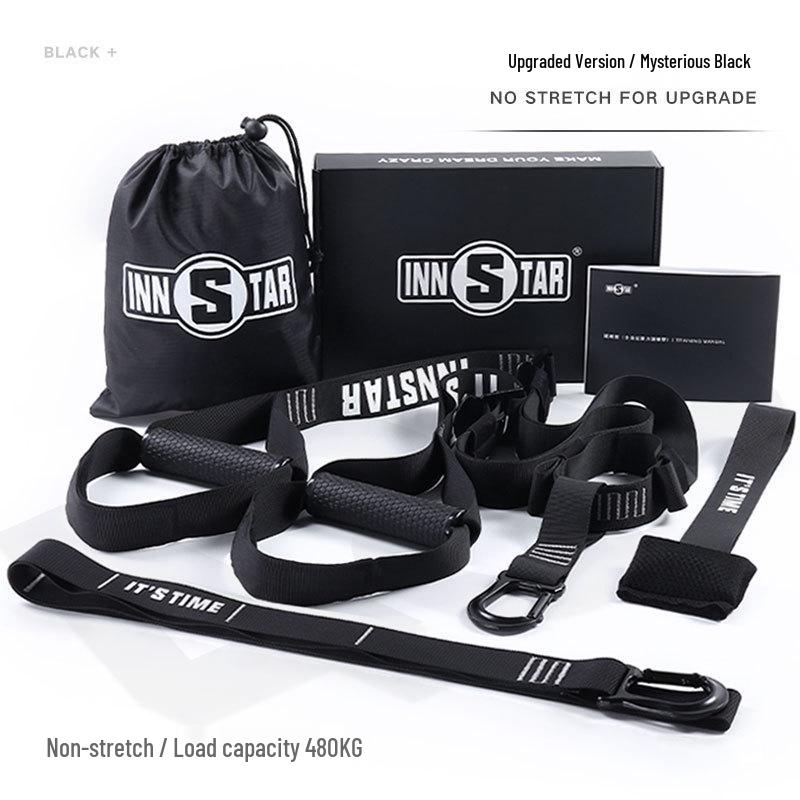 Innstar TRX Yoga Hanging Belt and Resistance Band Fitness Equipment прохладный черный