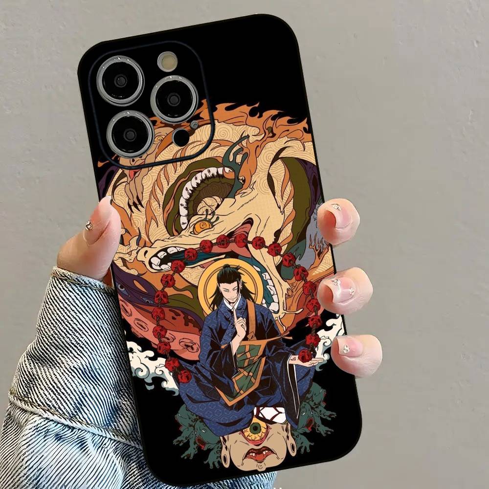 J-Jujutsu K-Kaisen Anime Phone Case For iPhone 16 15 14 13 12 11 PRO MAX PLUS Mini TPU Soft to Skin-friendly case