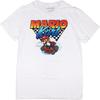 Camiseta Xadrez para Homens da Nintendo Super Mario, Piloto de Equipe do Mario Kart, Bandeira Quadriculada(1)
