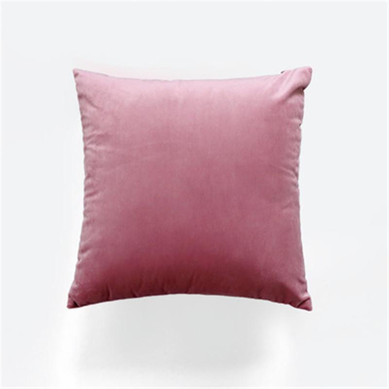 Style Contemporary Simple Solid Color Velvet Pillowcase Home Decorative Cover Cushion