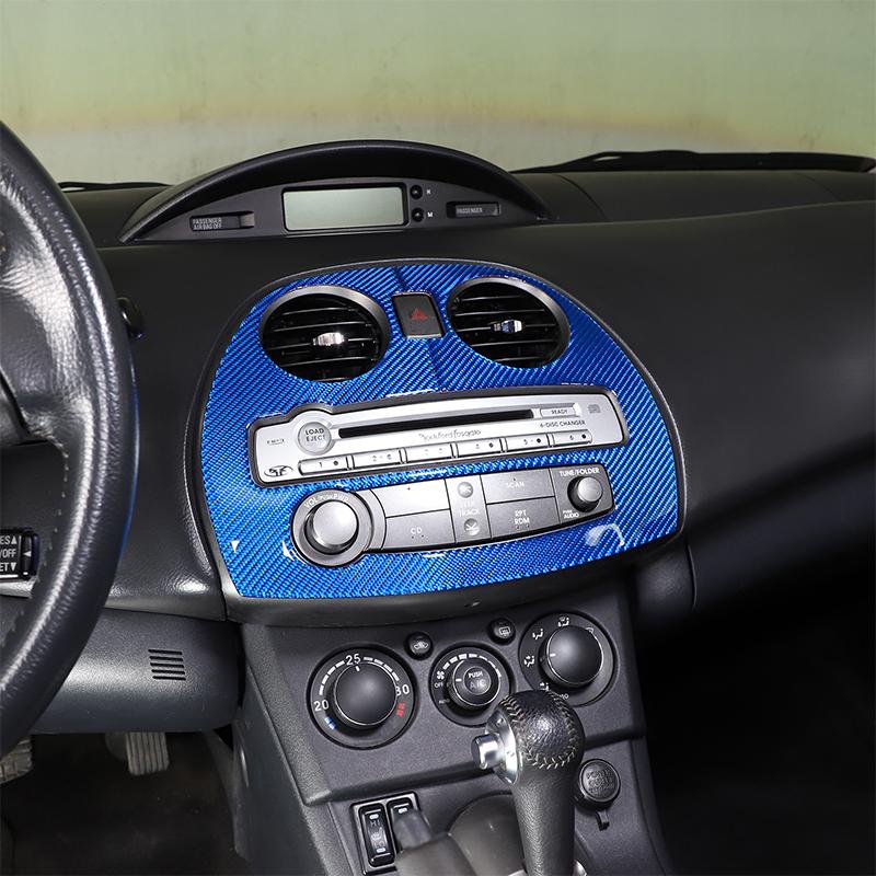 For Mitsubishi Eclipse 2006-2011 Soft Carbon Fiber Car Center Control Air Outlet Panel Cover Trim Sticker Car