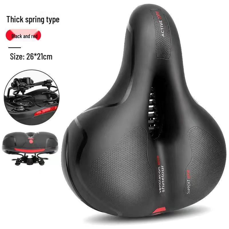 Comfortable Shock-Absorbing Mountain Bike Saddle with Hollow, Breathable Design