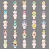 50 Pieces of Sonny Angel Doodle Stickers Cartoon Cute Creative Guka Decorative Mobile Phone Case Water Cup Trunk Stickers