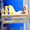 Wood Rotating Platform Stand Chew Toys-Durable Eco-Friendly Interactive Boredom Buster Enrichment for Birds Parrots Anxiety