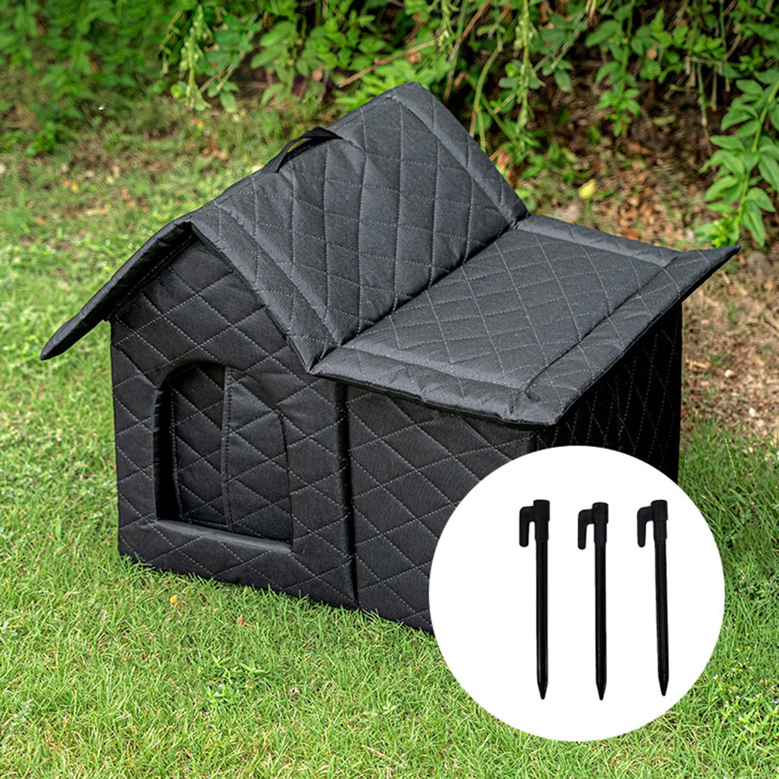

Outdoor Cat House Kitten Shelter Protection Weatherproof All Season Nest Pet for Outside Barn