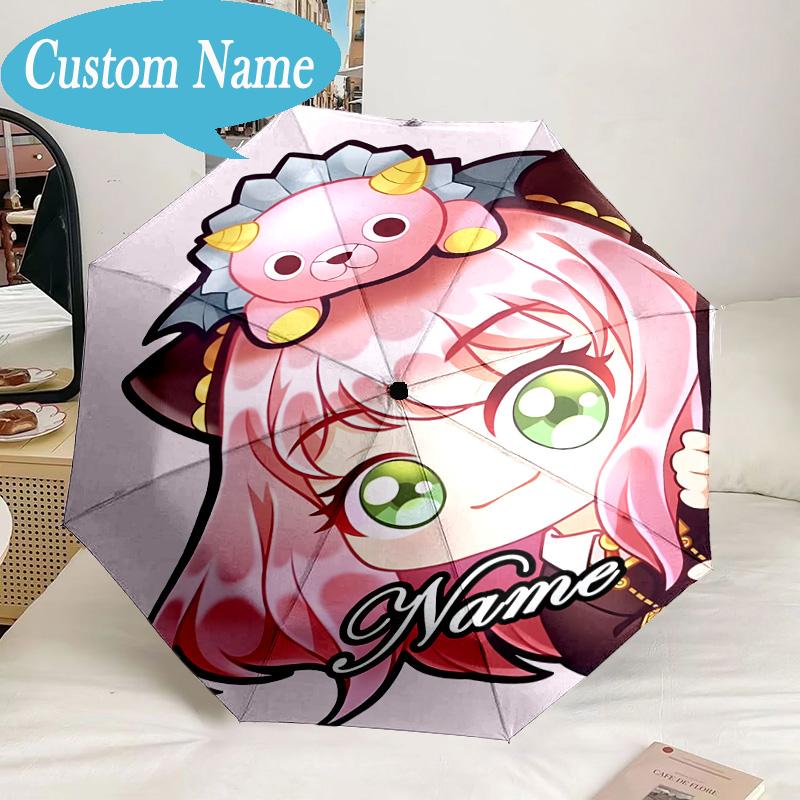 Custom Name Umbrella Spy Fan Family Adventure Umbrella 8-Frame for Travel, Camping, Casual Lightweight Portable, Essential for Family Gifts