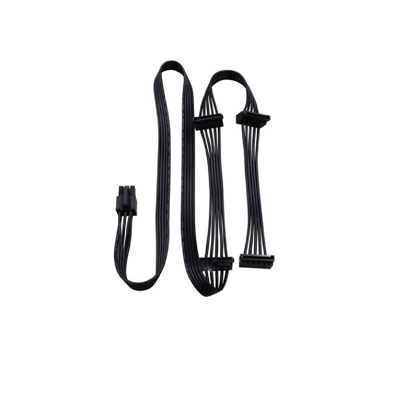 New 2pcs PCI-e 6Pin Male 1 to 4 SATA 15Pin Power Supply Cable For CORSAIR RM Series