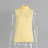 Knitted Sleeveless Vest New Spring Autumn High-Neck Vest Simple Sweater Top For Women