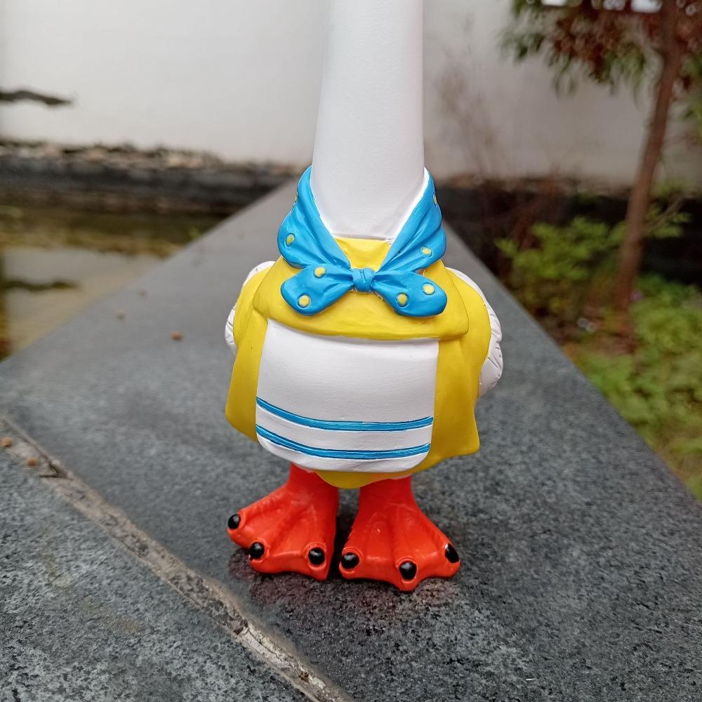 Cute Geese Figurine Resin Duck Sculpture Animal Sculpture Goose Figure  Home Office Desktop Decor