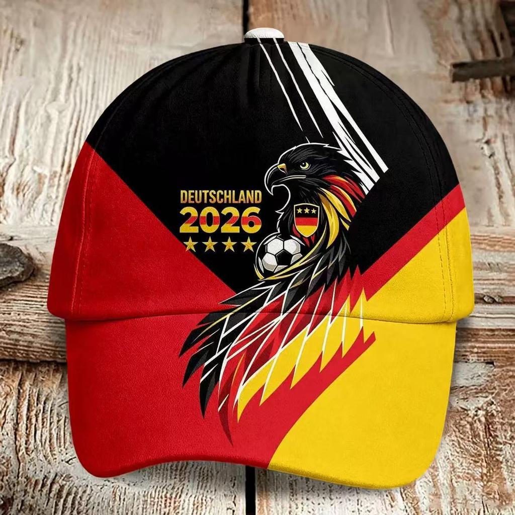Eagle Football Printed Baseball Cap, European Cup Fan Commemorative Cap, Men's and Women's Sunshade Curved Brim Hat